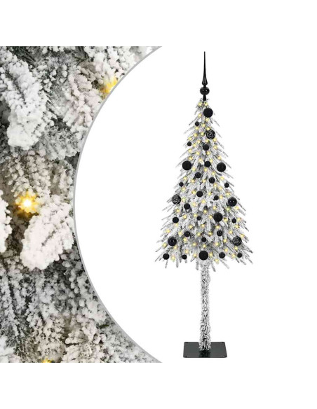 Albero di Natale con 150 LED Bianco 150 cm PE e Acciaio