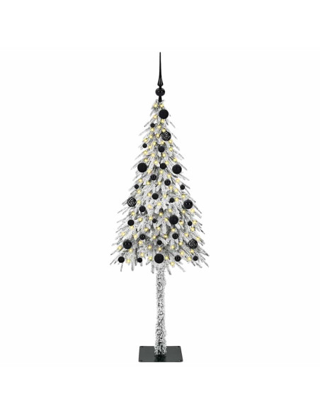 Albero di Natale con 150 LED Bianco 150 cm PE e Acciaio