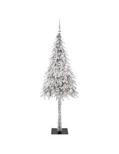 Albero di Natale con 150 LED Bianco 150 cm PE e Acciaio 2