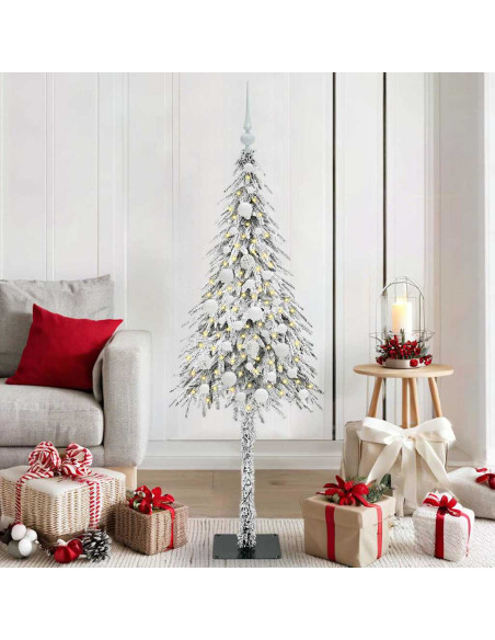 Albero di Natale con 150 LED Bianco 150 cm PE e Acciaio