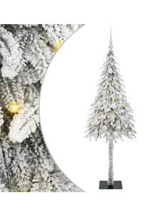 Albero di Natale con 150 LED Bianco 150 cm PE e Acciaio 2