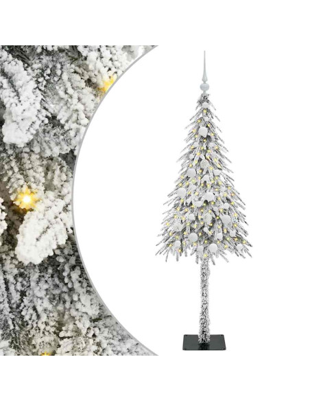 Albero di Natale con 150 LED Bianco 150 cm PE e Acciaio