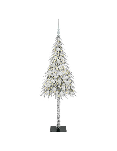 Albero di Natale con 150 LED Bianco 150 cm PE e Acciaio