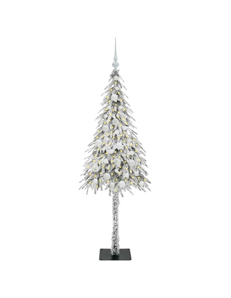Albero di Natale con 150 LED Bianco 150 cm PE e Acciaio
