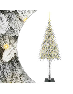 Albero di Natale con 150 LED Bianco 150 cm PE e Acciaio 2