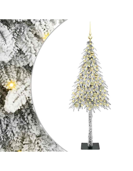 Albero di Natale con 150 LED Bianco 150 cm PE e Acciaio