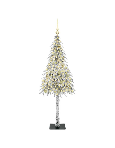 Albero di Natale con 150 LED Bianco 150 cm PE e Acciaio