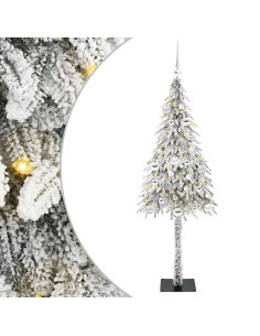 Albero di Natale con 150 LED Bianco 150 cm PE e Acciaio 2