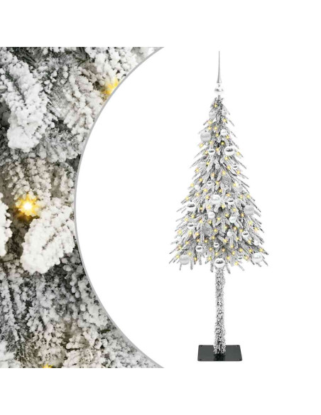 Albero di Natale con 150 LED Bianco 150 cm PE e Acciaio