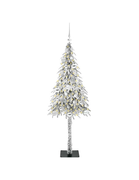 Albero di Natale con 150 LED Bianco 150 cm PE e Acciaio