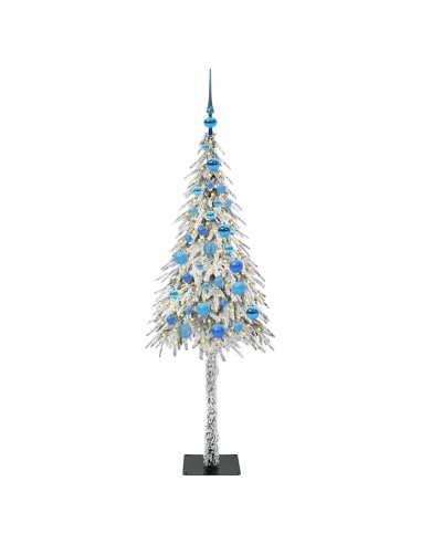 Albero di Natale con 150 LED Bianco 150 cm PE e Acciaio