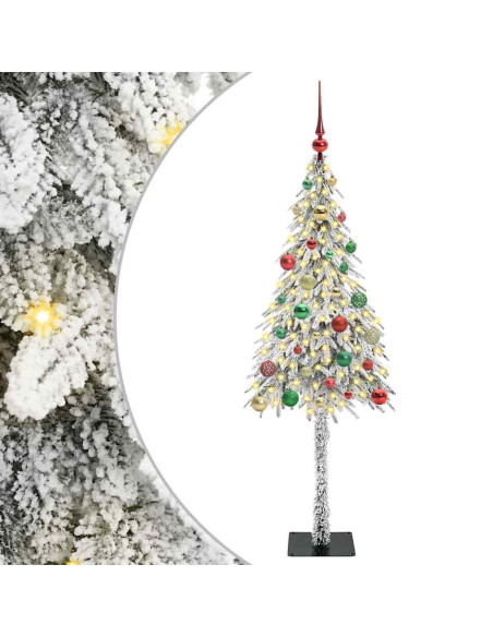 Albero di Natale con 150 LED Bianco 150 cm PE e Acciaio