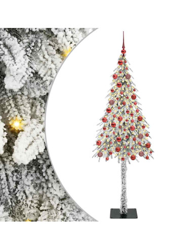 Albero di Natale con 300 LED Bianco 180 cm PE e Acciaio
