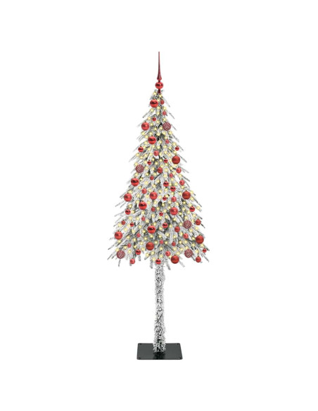 Albero di Natale con 300 LED Bianco 180 cm PE e Acciaio