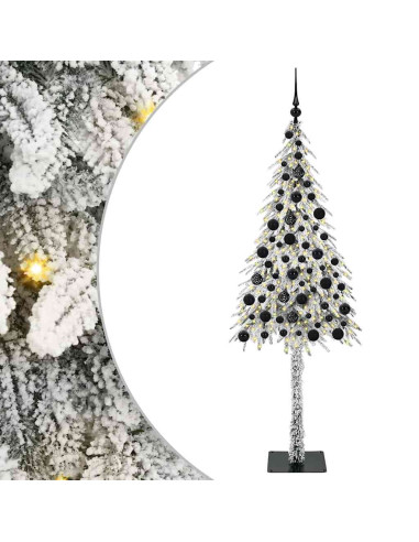 Albero di Natale con 300 LED Bianco 180 cm PE e Acciaio