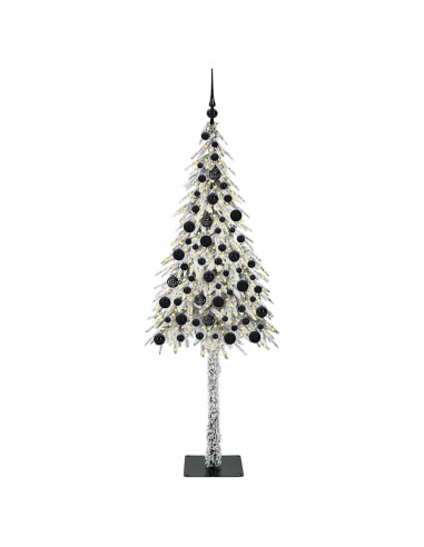 Albero di Natale con 300 LED Bianco 180 cm PE e Acciaio