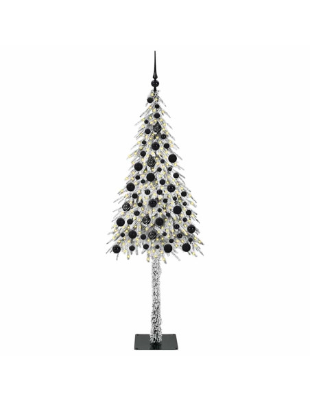 Albero di Natale con 300 LED Bianco 180 cm PE e Acciaio
