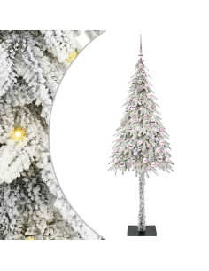 Albero di Natale con 300 LED Bianco 180 cm PE e Acciaio 2