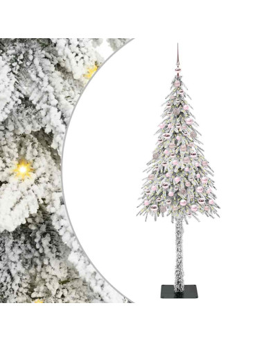 Albero di Natale con 300 LED Bianco 180 cm PE e Acciaio