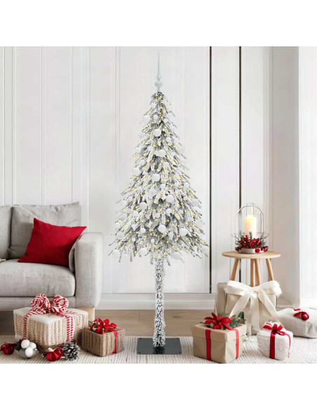 Albero di Natale con 300 LED Bianco 180 cm PE e Acciaio