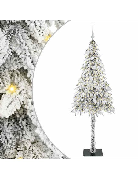 Albero di Natale con 300 LED Bianco 180 cm PE e Acciaio