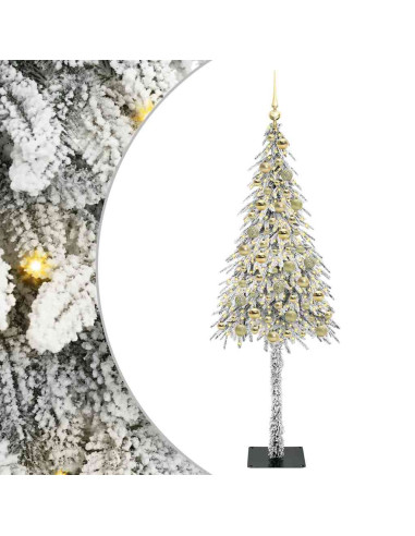 Albero di Natale con 300 LED Bianco 180 cm PE e Acciaio