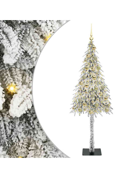 Albero di Natale con 300 LED Bianco 180 cm PE e Acciaio