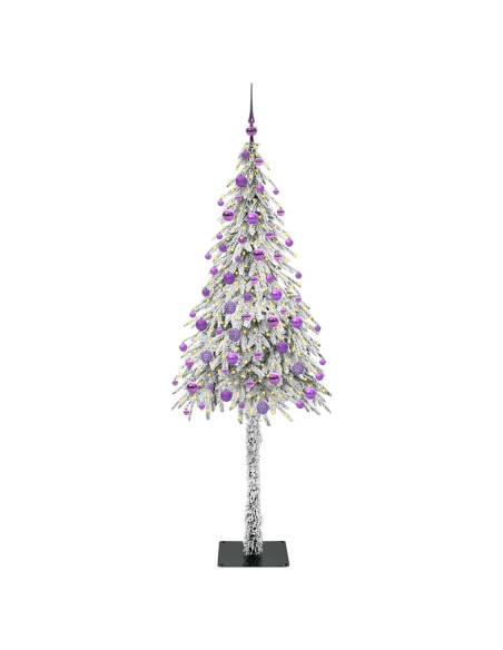 Albero di Natale con 300 LED Bianco 180 cm PE e Acciaio