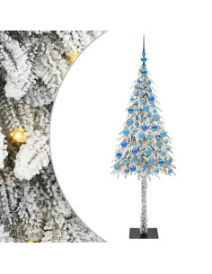 Albero di Natale con 300 LED Bianco 180 cm PE e Acciaio 2