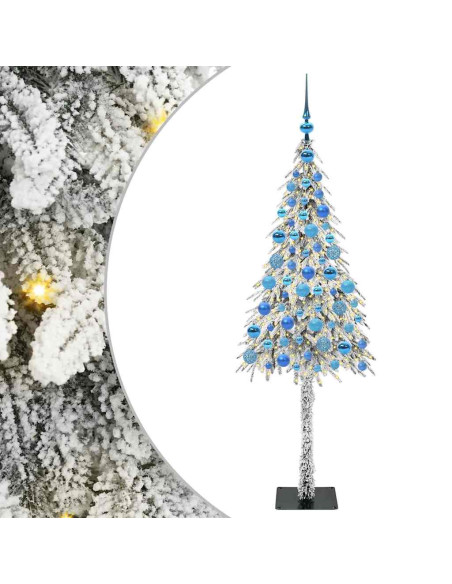 Albero di Natale con 300 LED Bianco 180 cm PE e Acciaio