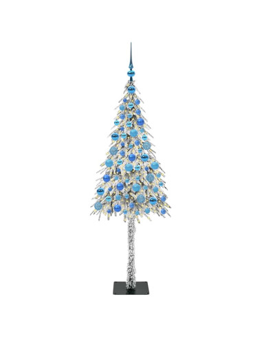 Albero di Natale con 300 LED Bianco 180 cm PE e Acciaio