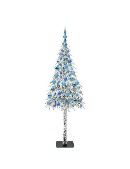 Albero di Natale con 300 LED Bianco 180 cm PE e Acciaio