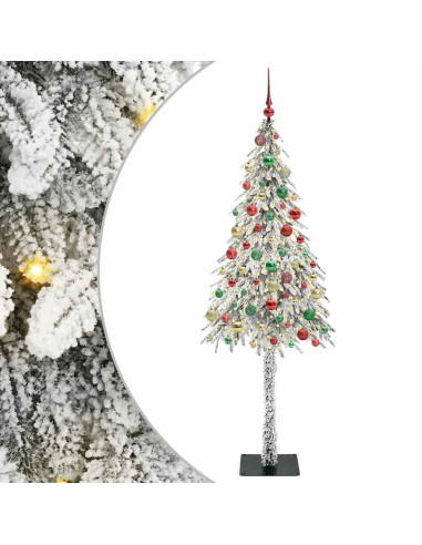Albero di Natale con 300 LED Bianco 180 cm PE e Acciaio
