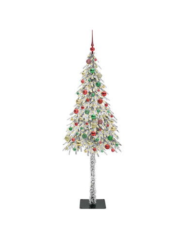 Albero di Natale con 300 LED Bianco 180 cm PE e Acciaio