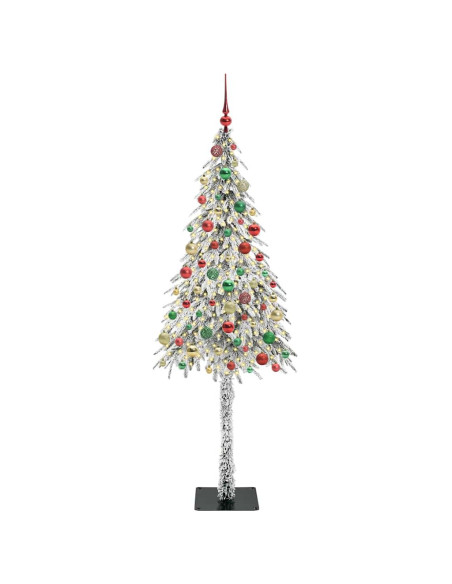 Albero di Natale con 300 LED Bianco 180 cm PE e Acciaio