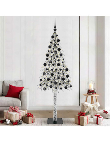 Albero di Natale con 300 LED Bianco 210 cm PE e Acciaio