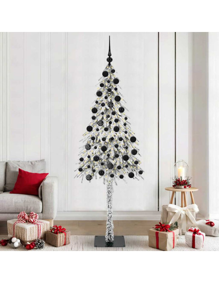 Albero di Natale con 300 LED Bianco 210 cm PE e Acciaio