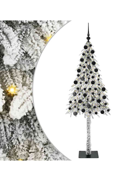 Albero di Natale con 300 LED Bianco 210 cm PE e Acciaio