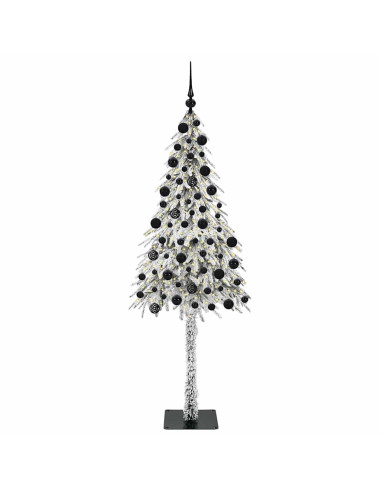 Albero di Natale con 300 LED Bianco 210 cm PE e Acciaio