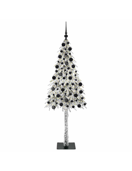 Albero di Natale con 300 LED Bianco 210 cm PE e Acciaio