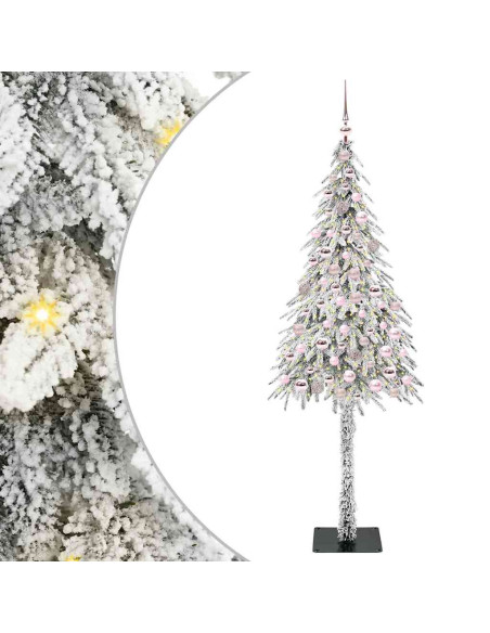Albero di Natale con 300 LED Bianco 210 cm PE e Acciaio