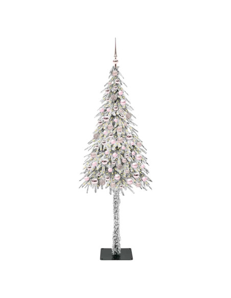 Albero di Natale con 300 LED Bianco 210 cm PE e Acciaio