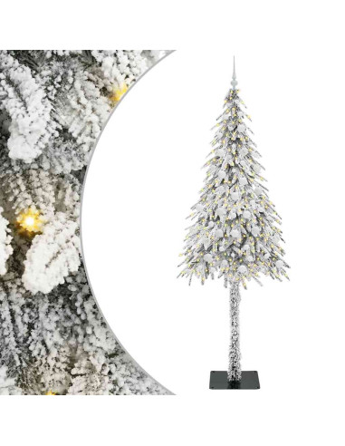 Albero di Natale con 300 LED Bianco 210 cm PE e Acciaio
