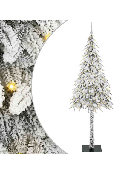 Albero di Natale con 300 LED Bianco 210 cm PE e Acciaio