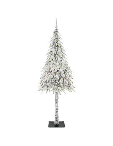Albero di Natale con 300 LED Bianco 210 cm PE e Acciaio