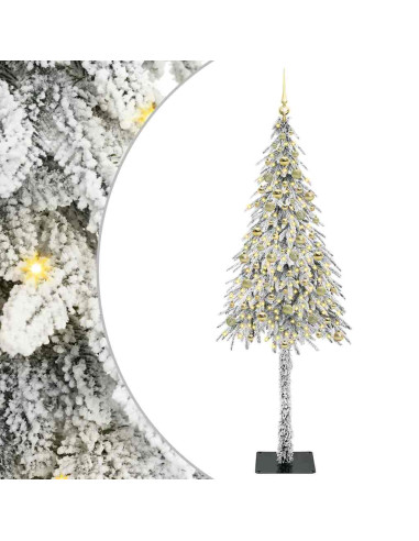 Albero di Natale con 300 LED Bianco 210 cm PE e Acciaio