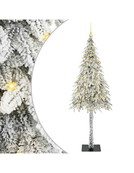 Albero di Natale con 300 LED Bianco 210 cm PE e Acciaio