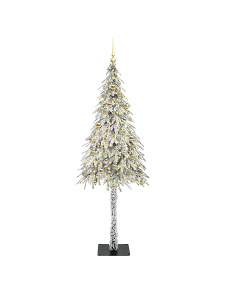 Albero di Natale con 300 LED Bianco 210 cm PE e Acciaio