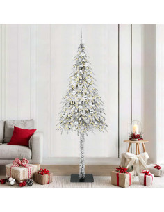 Albero di Natale con 300 LED Bianco 210 cm PE e Acciaio 2
