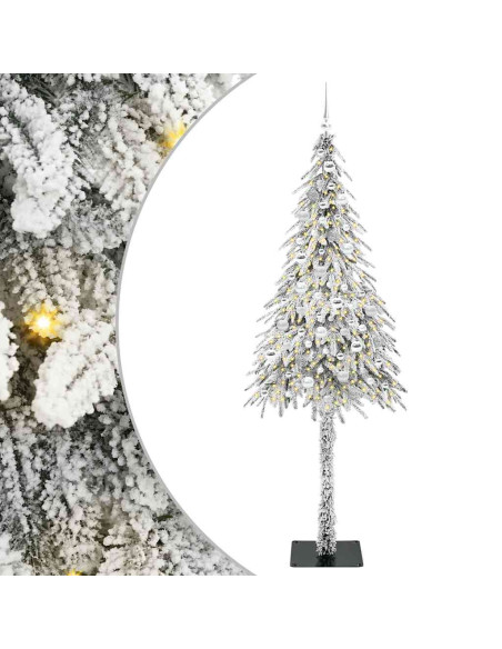 Albero di Natale con 300 LED Bianco 210 cm PE e Acciaio